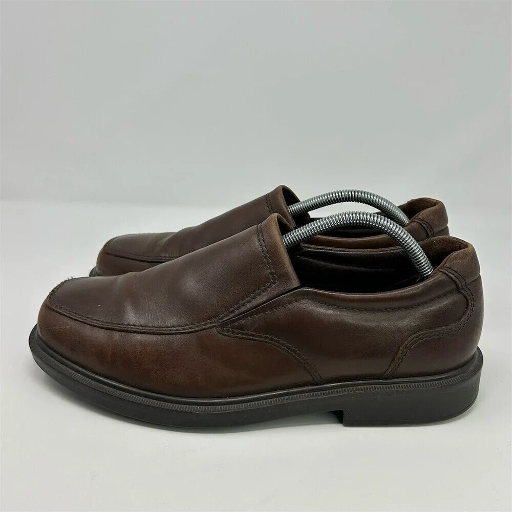 SAS Diplomat Men's Brown Slip-On Loafers Apron Toe Comfort Dress Shoes Size 10.5